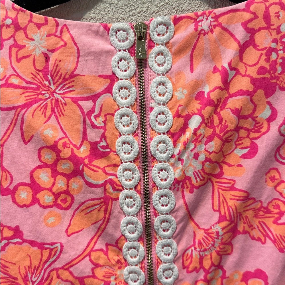 Lily Pulitzer Pink Floral Dress Size 4 - Picture 5 of 7